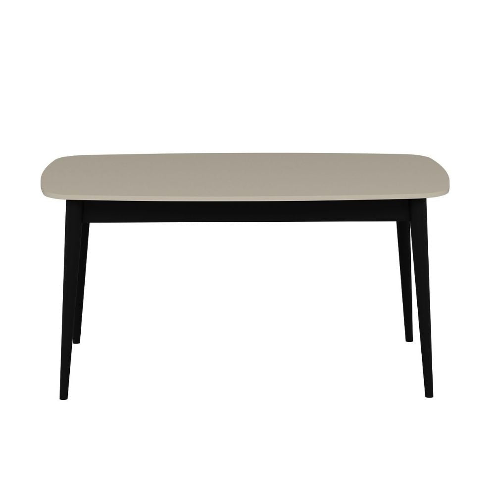 Tavolo allungabile Prime top cashmere e gambe nere 160x90x77H