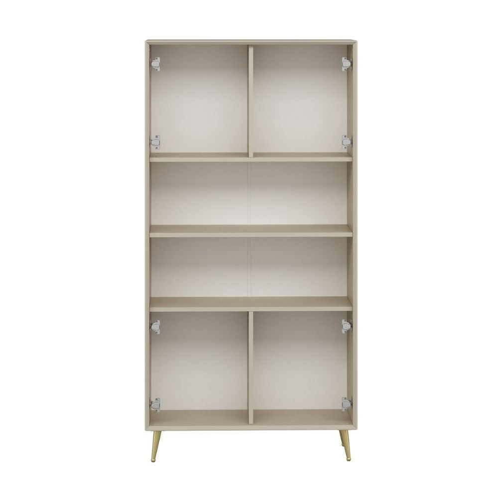 Credenza alta Kale effetto cannettato cashmere 90x35x180H - Eleganza Verticale