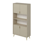 Credenza alta Kale effetto cannettato cashmere 90x35x180H - Eleganza Verticale