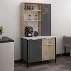 Mobile multiuso Andy rovere antracite 94x50x180H - Funzionalità e stile per ogni spazio
