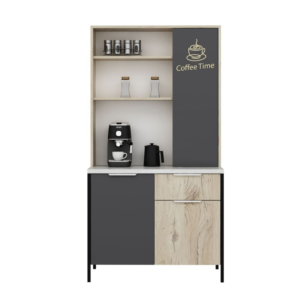 Mobile multiuso Andy rovere antracite 94x50x180H - Funzionalità e stile per ogni spazio