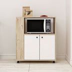 Mobile multiuso elegante e funzionale rovere e bianco Monni 82x45x95H - Ordine e Design