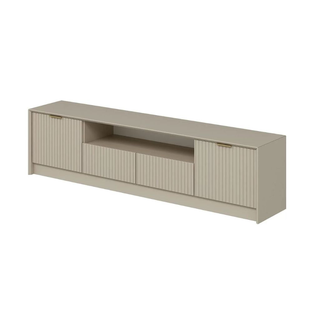 Porta TV Kale cashmere effetto cannettato 180x35x45H