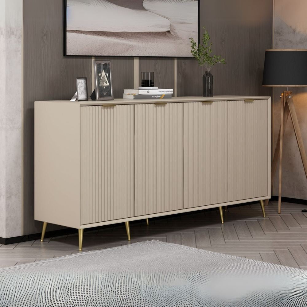 Madia Kale 4 ante cashmere effetto cannettato 180x45x90H : Eleganza e Funzionalità