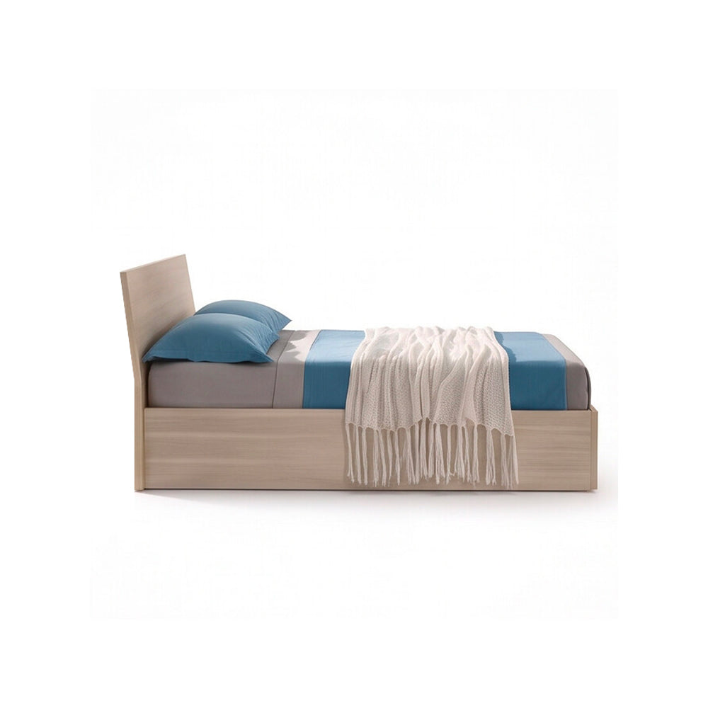 Letto matrimoniale contenitore in legno colore olmo - Manitoba