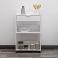 Carrello da cucina con cassetto e vani a giorno Liana bianco 60x45x95H