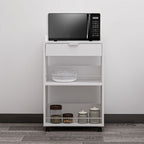 Carrello da cucina con cassetto e vani a giorno Liana bianco 60x45x95H