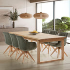 Tavolo rettangolare fisso rovere RINA 220x100x76H  - Eleganza mediterranea