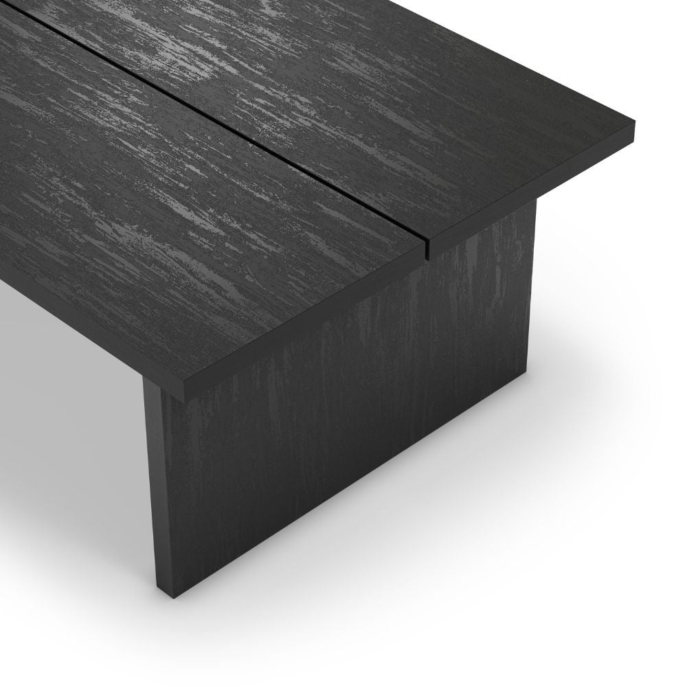 Tavolino da salotto rettangolare Loana nero 120x70x40H - Il protagonista del tuo living