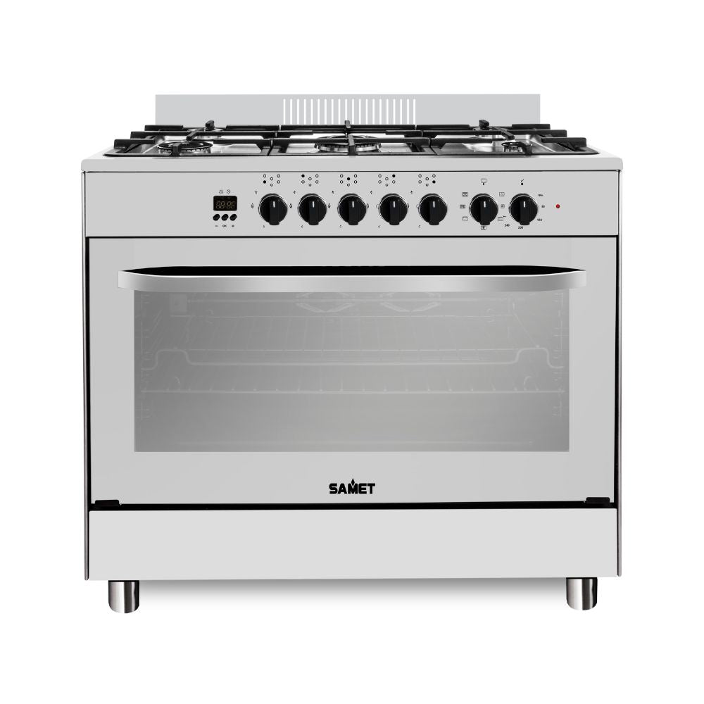 Gasherd Stromboli 90x60 cm mit Elektrobackofen und -grill Inox Energieeffizienzklasse A Samet