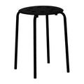 Sgabello impilabile H2008 neroo con gambe in metallo - Leggero, versatile e sempre pronto all'uso