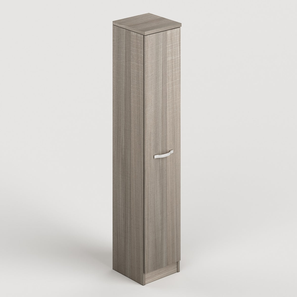 Schuhschrank mit Tür und Einlegeböden, Farbe Ulme, 36x182H cm - Gabriella