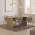Tavolo rettangolare fisso Loana rovere cadiz 200x100x75H - Eleganza conviviale per ogni occasione