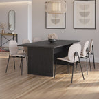 Tavolo rettangolare fisso Loana nero 200x100x75H - Eleganza conviviale per ogni occasione
