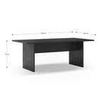 Tavolo rettangolare fisso Loana nero 200x100x75H - Eleganza conviviale per ogni occasione