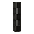 Libreria angolare Piano antracite 5 ripiani 31,4x31,4x158,9
