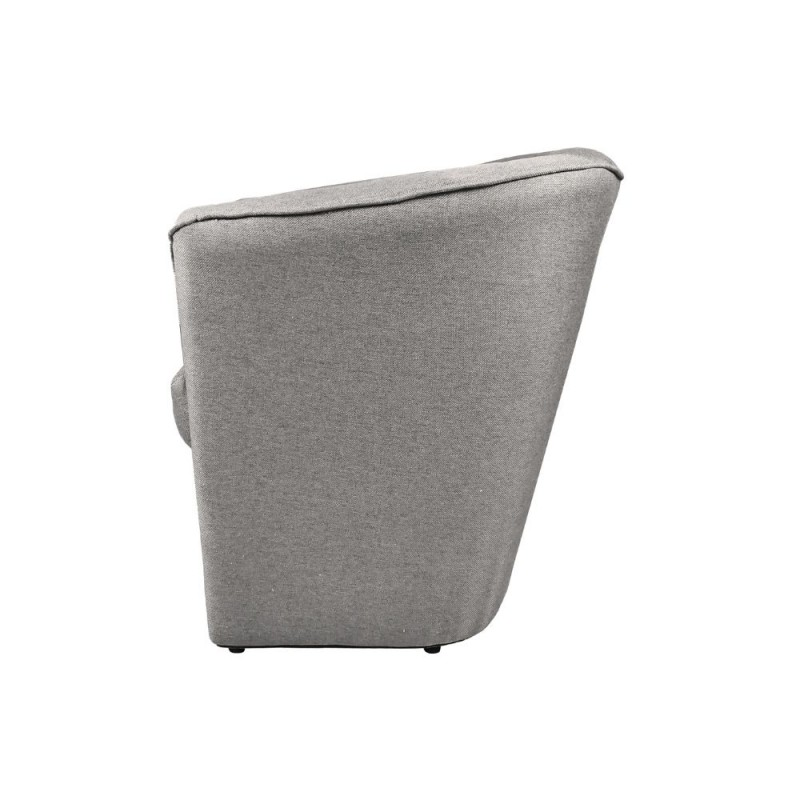 Poltrona a pozzetto rivestimento in tessuto colore grigio chiaro - Tago
