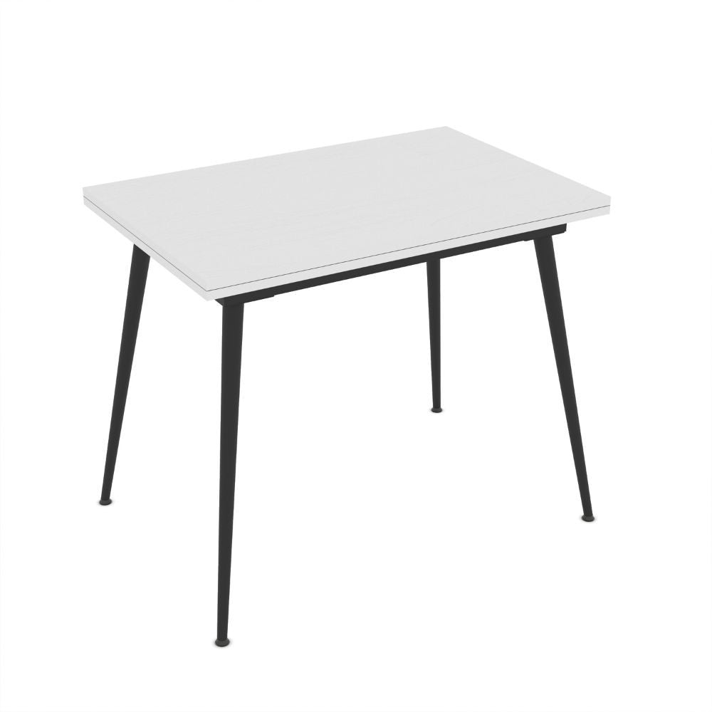 Tavolo allungabile e girevole bianco Lilis 90x60x75H