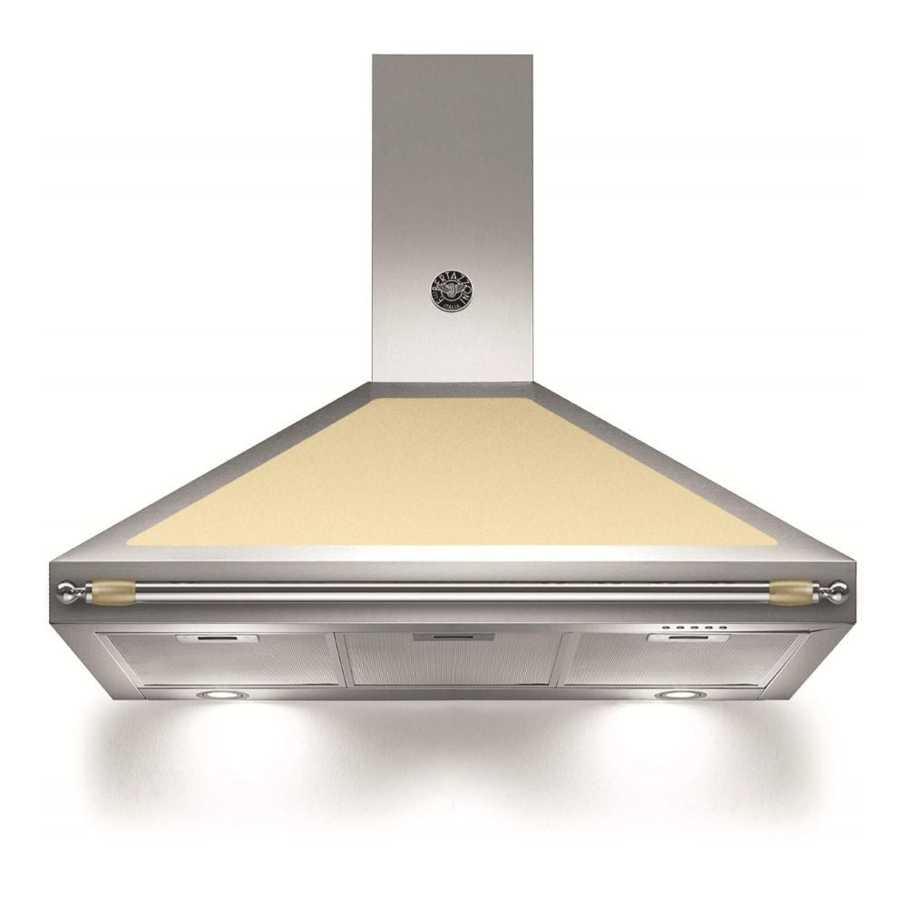 Cappa parete Bertazzoni K100HERCRA 100 cm. inox e scocca crema classe A