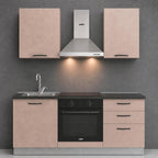 Cucina completa con elettrodomestici e piano a induzione colore cashmere Astinew180 Industrie Valentini