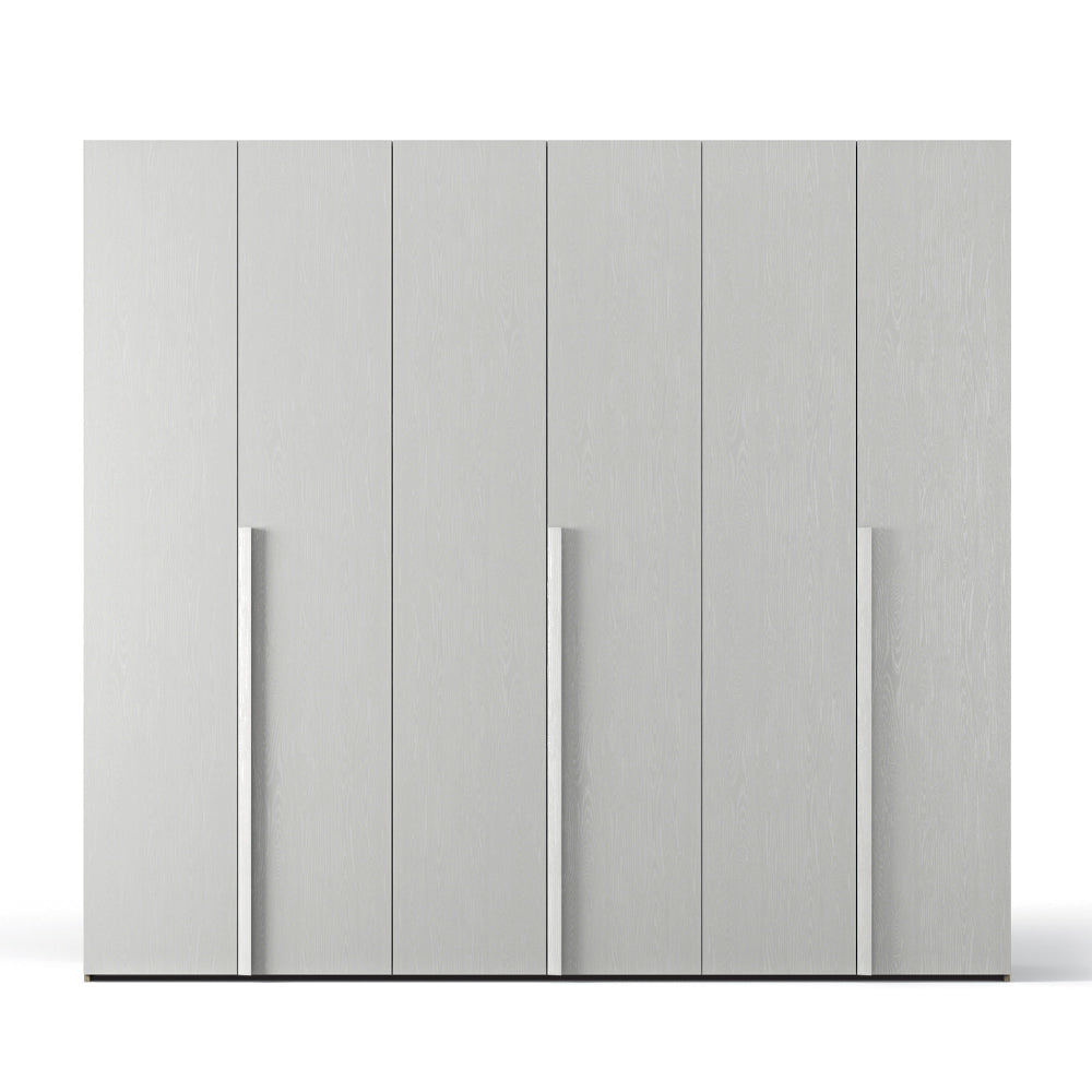 Kleiderschrank 6 Drehtüren Ulme Oxid 276x250H cm - Coco