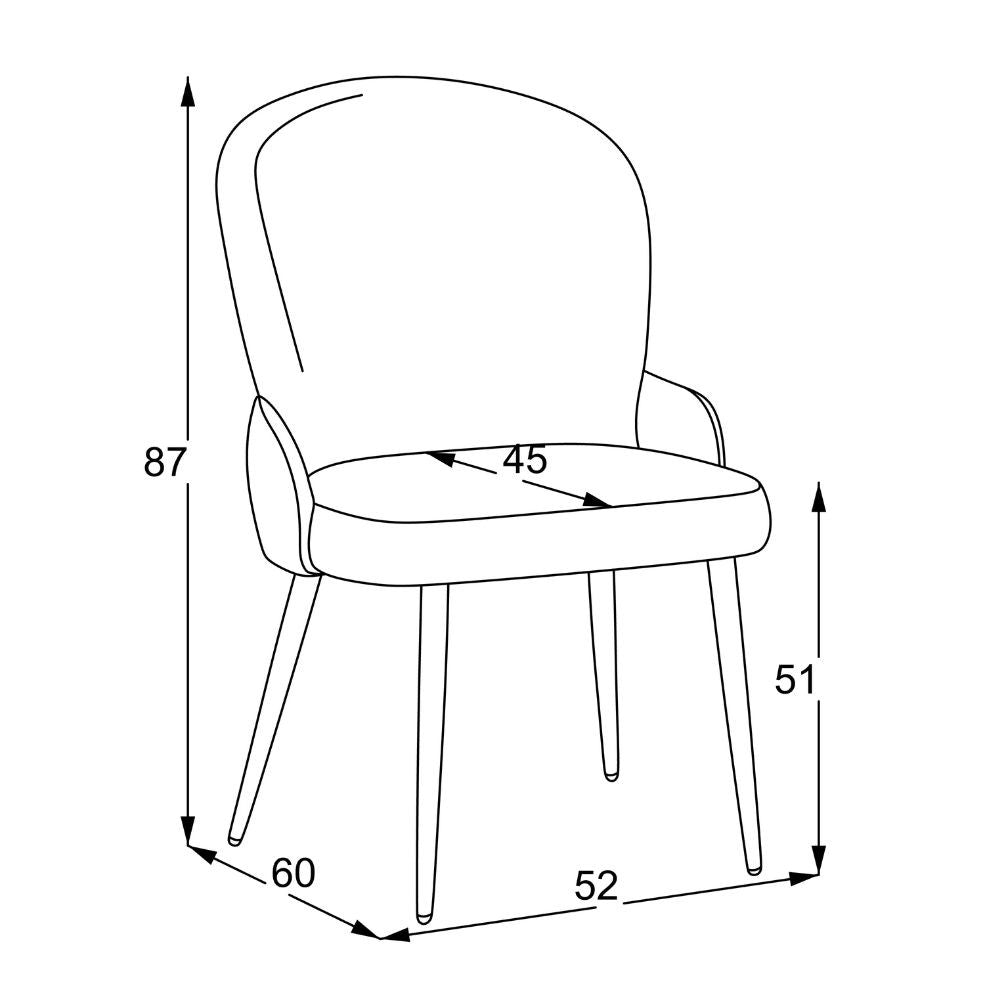 Sedia imbottita Simo in tessuto grigio chiaro con dettaglio in nabuk antracite - Comfort e stile sofisticato