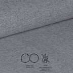 Sedia imbottita Simo in tessuto grigio chiaro con dettaglio in nabuk antracite - Comfort e stile sofisticato