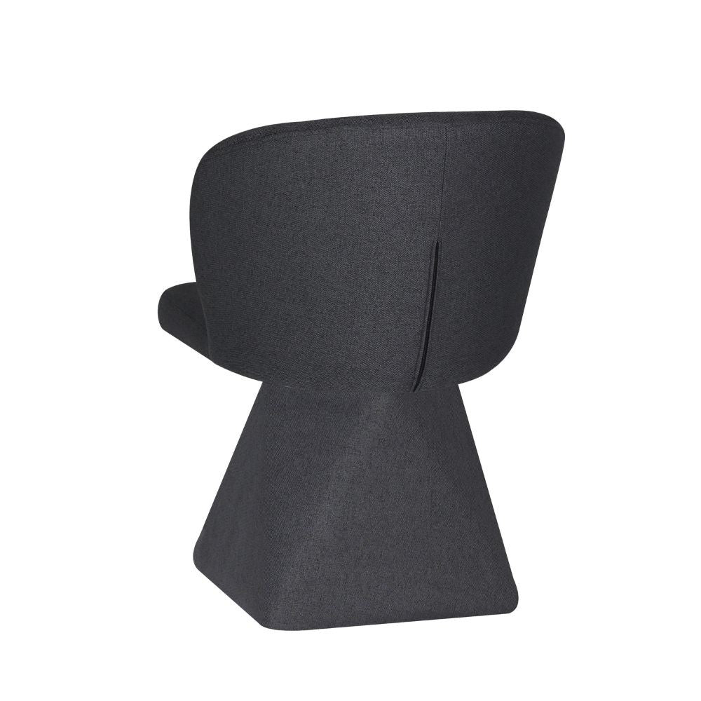 Sedia girevole Piyan in tessuto grigio scuro - Eleganza contemporanea