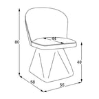 Sedia girevole Piyan in tessuto grigio scuro - Eleganza contemporanea