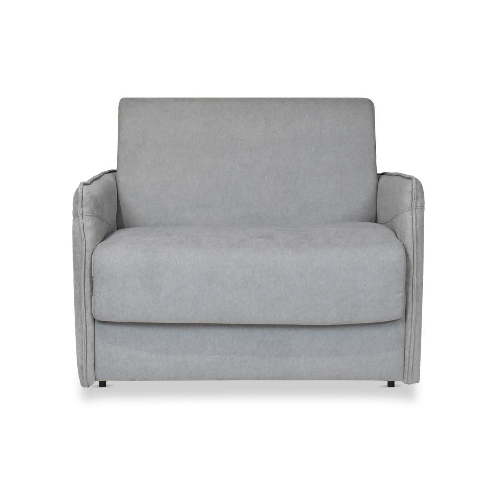 Poltrona letto Piri grigio con rete elettrosaldata e materasso - Il comfort che si apre al bisogno