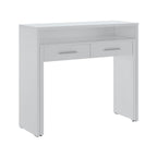 Scrivania Consolle Scrivia bianco opaco con piano estraibile - Design Funzionale e Salvaspazio