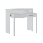 Scrivania Consolle Scrivia bianco opaco con piano estraibile - Design Funzionale e Salvaspazio