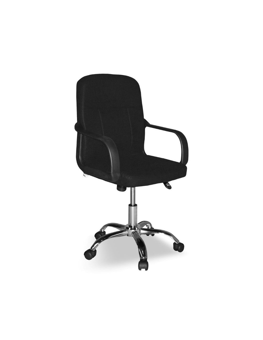 Bürostuhl, schwarz, Stoff, mit Rollen und Armlehnen – PC116P