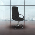 Fauteuil de bureau revêtement tissu coloris noir avec roulettes - CR106H