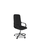 Fauteuil de bureau revêtement tissu coloris noir avec roulettes - CR106H