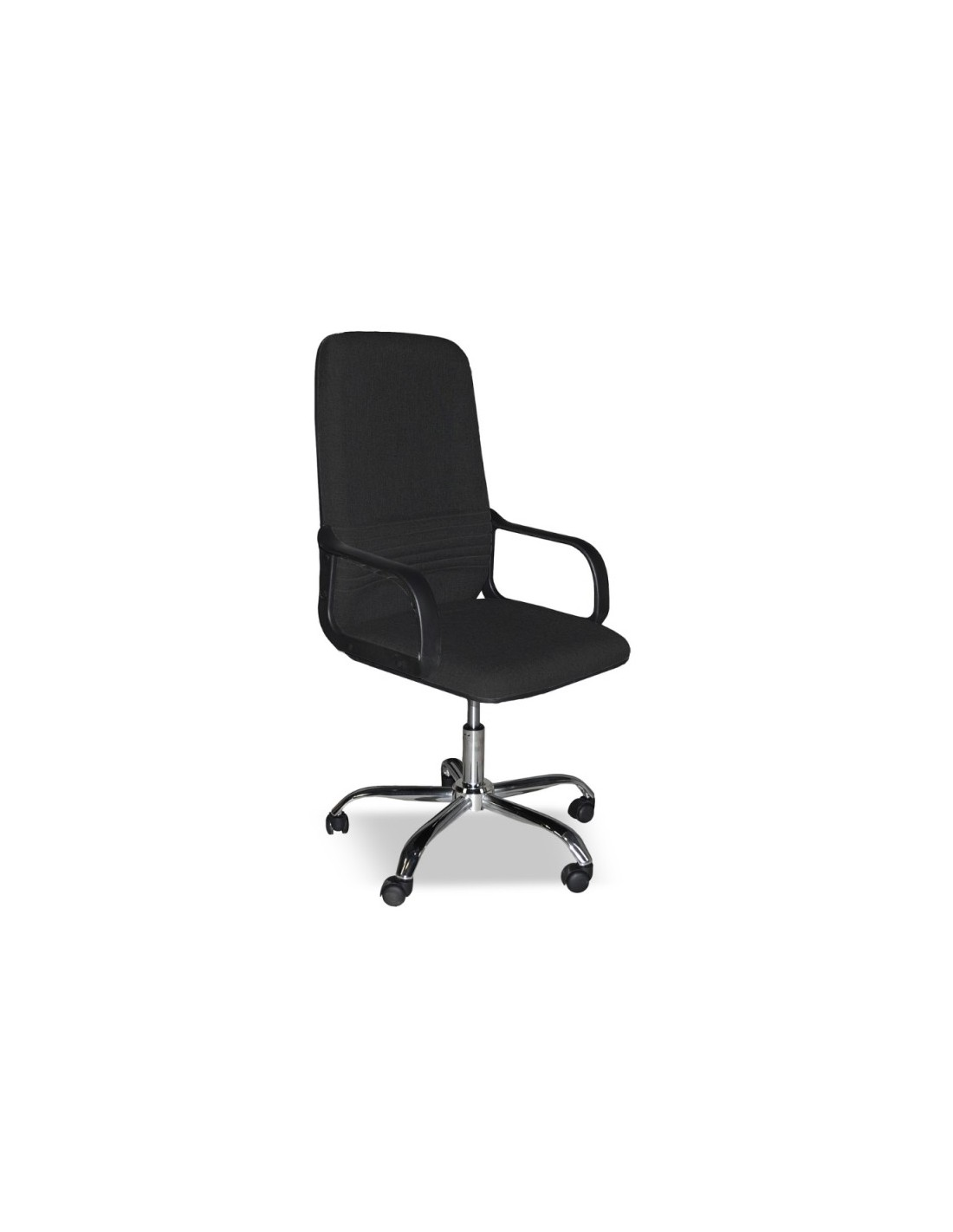 Fauteuil de bureau revêtement tissu coloris noir avec roulettes - CR106H