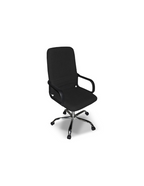 Fauteuil de bureau revêtement tissu coloris noir avec roulettes - CR106H