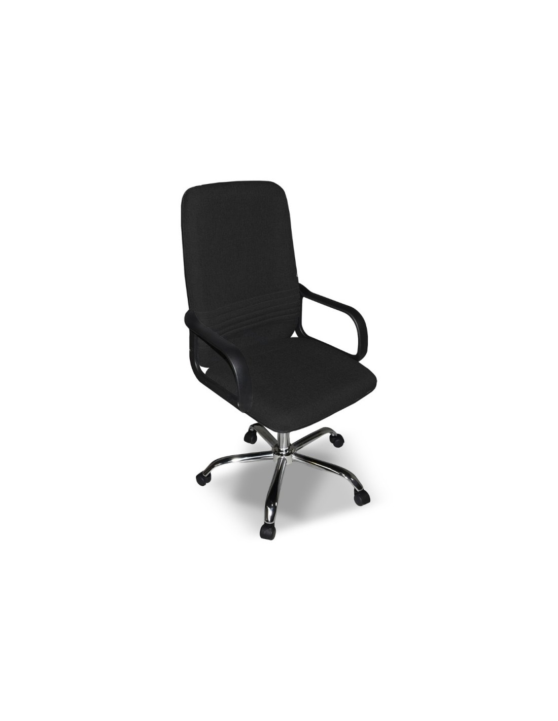 Fauteuil de bureau revêtement tissu coloris noir avec roulettes - CR106H