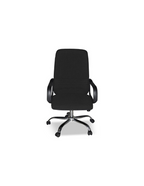 Fauteuil de bureau revêtement tissu coloris noir avec roulettes - CR106H