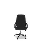 Fauteuil de bureau revêtement tissu coloris noir avec roulettes - CR106H