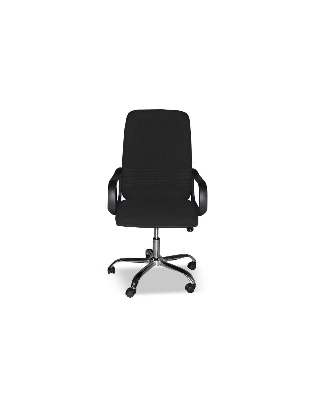 Fauteuil de bureau revêtement tissu coloris noir avec roulettes - CR106H
