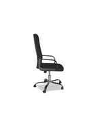 Fauteuil de bureau revêtement tissu coloris noir avec roulettes - CR106H