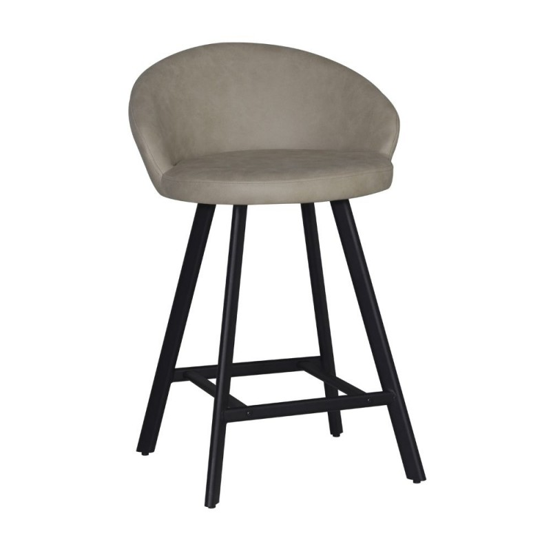 SGABELLO SAKI COLORE TORTORA E GAMBE NERO 4 PZ X CTN