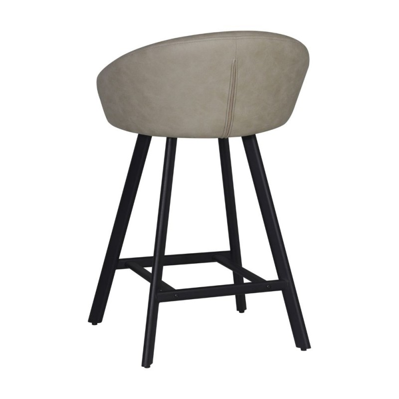 SGABELLO SAKI COLORE TORTORA E GAMBE NERO 4 PZ X CTN