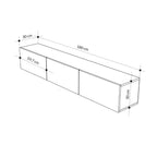 Mobile porta Tv sospeso 3 ante a ribalta Francy colore bianco 180x30x30H
