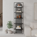 Libreria Archy 5 ripiani colore retro grey 53x31.7x180H - Eleganza industriale e spazio funzionale