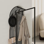 Mobile ingresso grigio Archy con appendiabiti e scarpiera 53x31.7x180H - Stile industriale e organizzazione