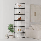 Libreria Archy 5 ripiani colore bianco 53x31.7x180H - Eleganza industriale e spazio funzionale