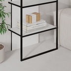 Libreria Archy 5 ripiani colore bianco 53x31.7x180H - Eleganza industriale e spazio funzionale