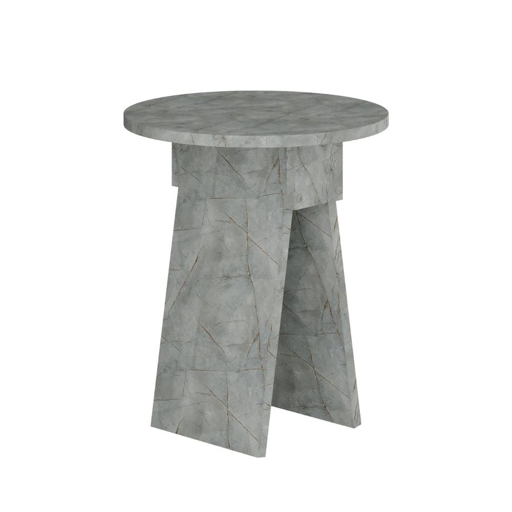 Tavolino da salotto Chen effetto marmo grigio - Eleganza minimalista per ogni ambiente